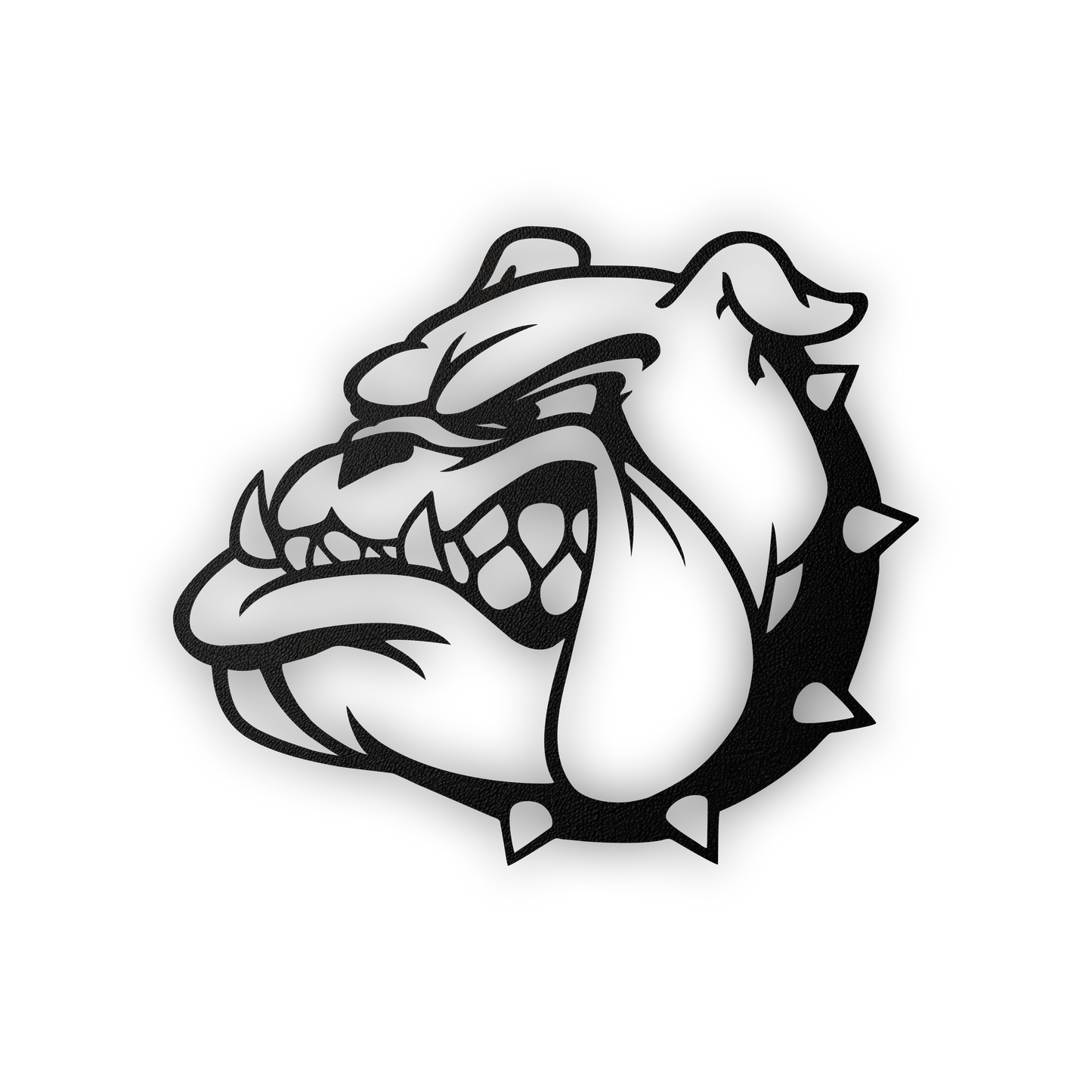 Bulldog Mascot Metal Wall Sign